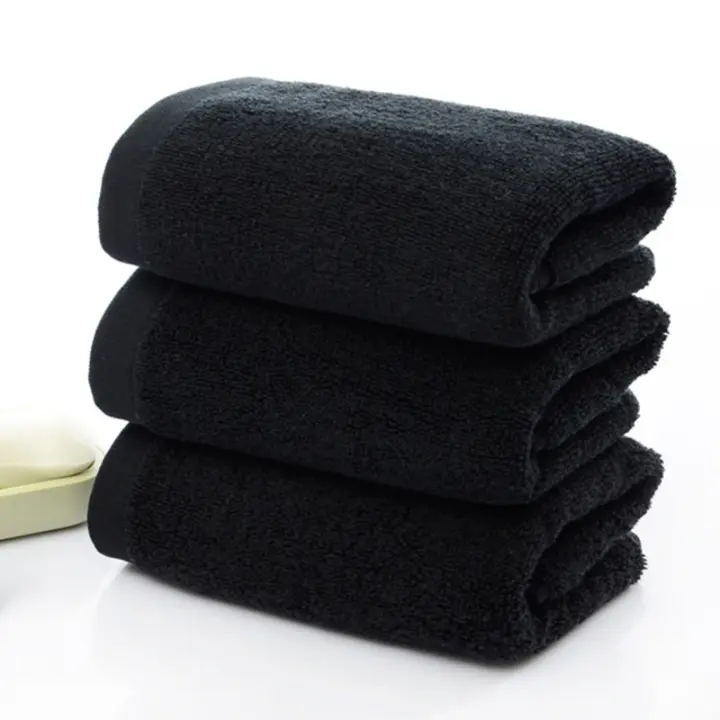 Toallas De Mano Negras Premium 100% Algodón Ultra Suaves Y Altamente Absorbentes Calidad Hotel Y Spa Para El Hogar - 1