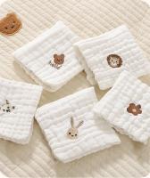 Toallas De Algodón Bordadas Para Bebé 6 Capas Pañuelos Para La Cara Y Manos De Recién Nacidos Bibs Suaves Pañuelos Para Niños Burp Cloth - details 7