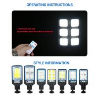 Lámpara Solar Exterior IP65 Con Sensor COB 108 LED Para Jardín Patio Camino 3 Modos De Iluminación Control Remoto Resistente Al Agua - details 12