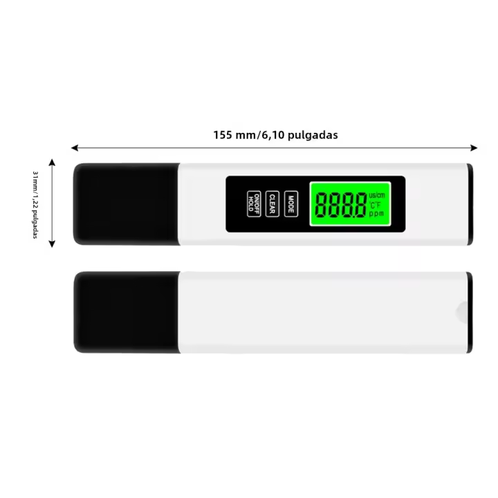 Medidor De Agua Digital 4 En 1 TDS PH 0-9990PPM Altísima Precisión Tester De Calidad Del Agua Para Acuarios Piscinas Medidor De Conductividad Y Temperatura - 1
