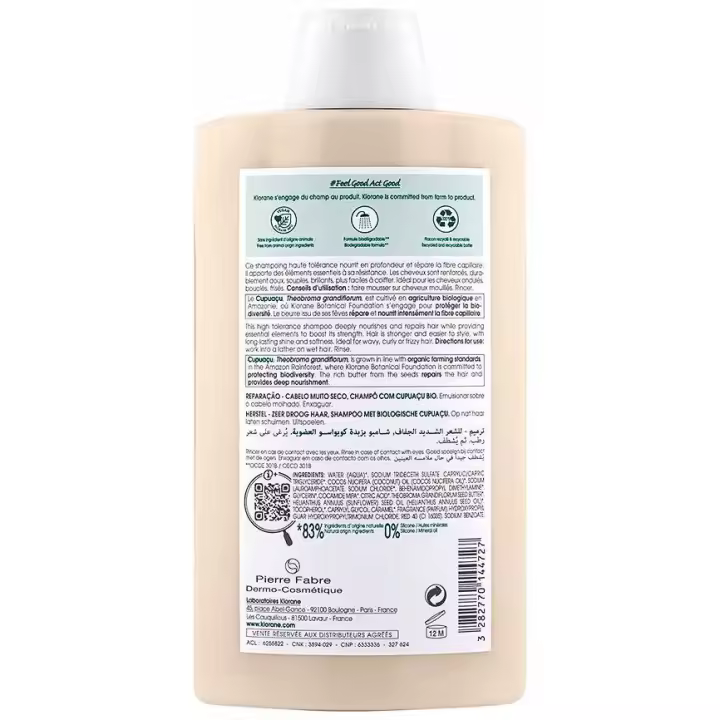 Al Cupuaçu Bio Champú Reparador Para Cabello Muy Seco 400 Ml - 1