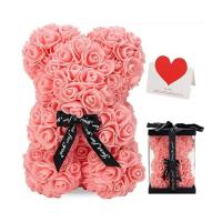 Muñeco De Oso Con Rosa Artificial Eterna Para Día De San Valentín Regalos De Cumpleaños Aniversario Decoración De Miniaturas Para Novia - details 10
