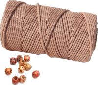 Cordón De Macramé 3mm 100m Algodón Natural Para Tejido Manual Colores Pared Colgante Tejido De Tela Tapestry Hecho a Mano - details 22
