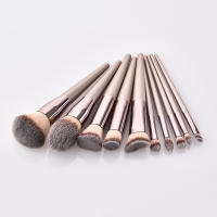 Juego De Pinceles De Maquillaje Para Mujer Champán Fundación Polvo Rubor Sombra Kabuki Herramientas De Belleza Set Completo - details 9