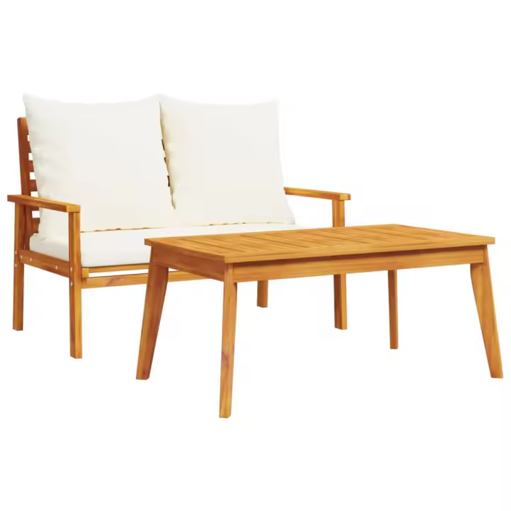 Conjunto de muebles de Jardín con muebles de madera maciza Acacia - 1