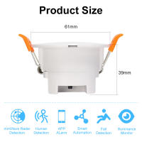 Sensor De Movimiento De Presencia Humana Tuya Smart Life ZigBee/Wifi 5.8G/24G Con Deteción De Luminosidad Y Distancia Para Alexa Google - details 13