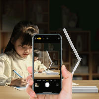Lámpara De Escritorio LED Portátil Y Plegable Con Reloj Carga USB Energía Ahorradora Recargable Luz De Lectura Tipo Foldable - details 12