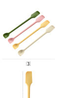 Mini Cuchara De Silicona Doble Final 2 En 1 Espátula Para Jarra De Mermelada Y Cosméticos Set De Cucharas Ecológicas Para Hornear Y Pastry - details 2