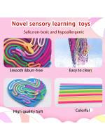 Juego De Actividades Sensoriales Para Niños Tablero De Ocio Con Doble Cara Para Desarrollo De Habilidades Finas Y Juguete Antiestrés De Silicona Para Adultos Viajes - details 3