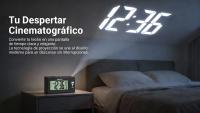 SODANY Despertador Digital Proyector Reloj Mesa con Pantalla LCD Sensor de Sonido Temperatura Fecha y Alarma a Pilas - details 2