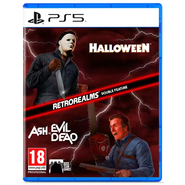 HALLOWEEN AND ASH VS EVIL DEAD RETROREALMS DOUBLE FEATURE Ps5 - Nuevo a estrenar - Pal España - Meridiem Games - Arcade Action - 1