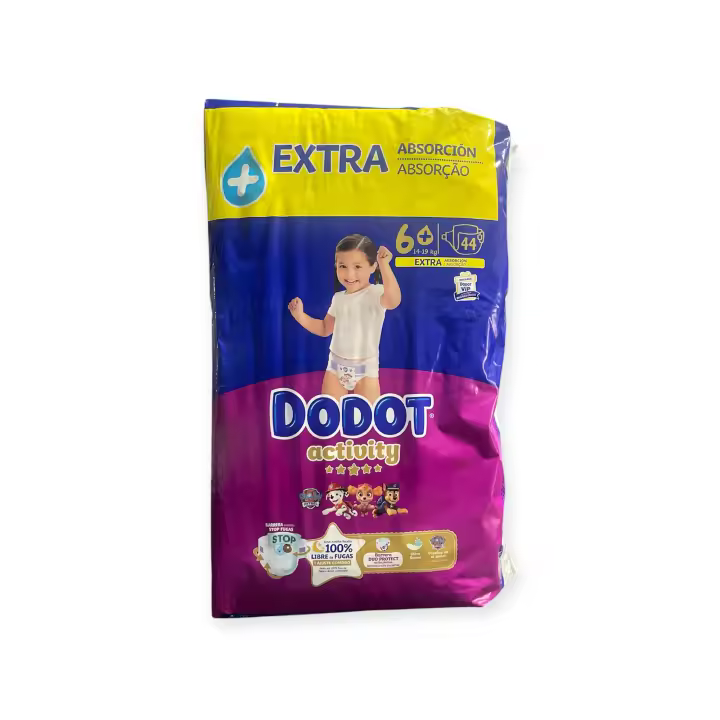 Dodot Activity Pañales Talla 6+, 44 Pañales, 14kg+, La Máxima Absorción Y Comodidad De Dodot - 1