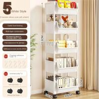 Estante De Libros Portátil Creativo Para Cocina Y Mueble Desplazable Con Ruedas Estante De Almacenamiento Para Cocina Estilo Minimalista Moderno - details 10