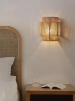 Lámpara De Pared De Hemp Retro Tejida En Rattan Iluminación Decorativa Para Sala De Estar Dormitorio Pasillo Decoración De Casa - details 2