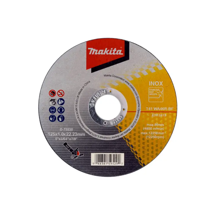 Makita D-75530 disco x unidad - fino Inox 125mm X 1,0 X 22 - 1