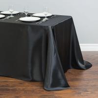 Mantel Rectangular De Satén Negro Para Boda Fiesta Redondo Decoración Hogar Banquete Cubierta De Restaurante Decoración De Mesa - details 1