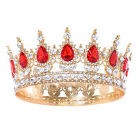Diademas Redondas De Cristal Fashion Para Princesa Y Reina Accesorios De Cabello Para Boda Tamaño M Para Adultos - details 10