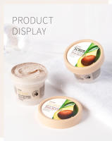 Crema exfoliante para el cuerpo, crema exfoliante para el cuerpo de madera ligera 100g, color de piel brillante, hidratante e hidratante, limpieza de poros, creación de piel sedosa y suave - details 5