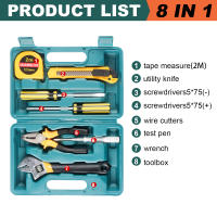 Kit De Reparación Doméstico Portátil Con Destornillador Llave De Fijación Pluma Pinza Herramientas Combinadas Para El Hogar En Caja - details 1