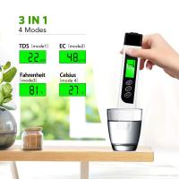 Medidor TDS, TDS 3 en 1, EC y termómetro, medidor de PPM preciso y confiable, kit de prueba digital de calidad del agua para agua potable, grifos, pozos, piscinas, acuarios, sistemas RO/DI, hidroponía - details 1