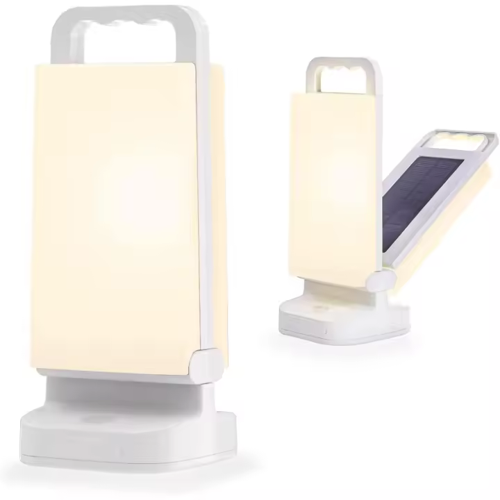 Luces solares para acampar, linterna recargable, 4400mAh, 80 horas de duración de la batería para tienda de campaña, lámpara LED regulable, uso interior/exterior - 1