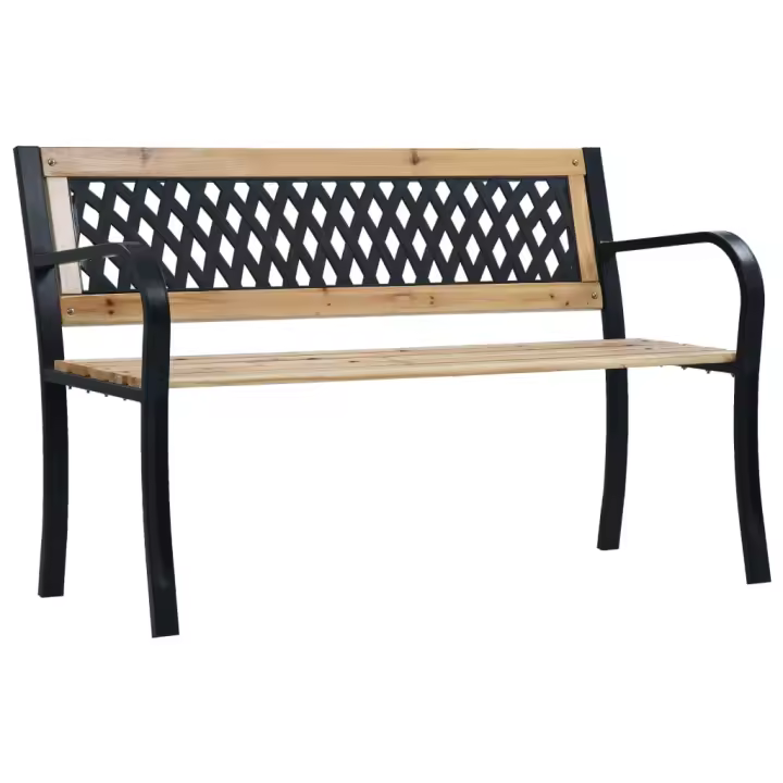 vidaXL Banco de jardín de madera 120 cm - 1