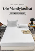 Sábana Adaptada Con Banda Elástica De Color Sólido Antideslizante Para Cama Single Double King Queen Cubierta De Matraces Ajustable - details 0