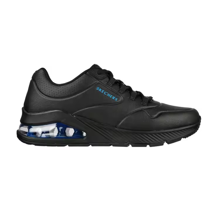 Skechers 232181_BKBL Zapatillas deportivas de hombre negras en cuero 76369 - 1