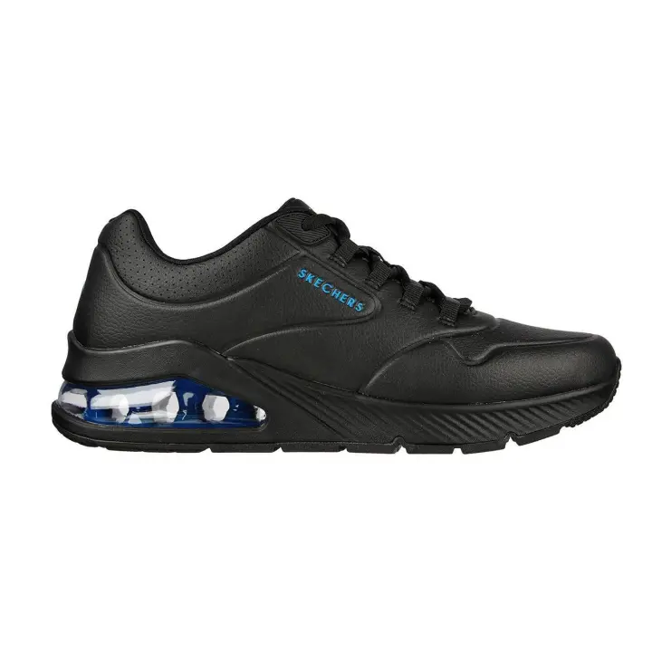 Skechers 232181_BKBL Zapatillas deportivas de hombre negras en cuero 76369 - 1