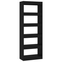 vidaXL Estantería/divisor madera de ingeniería 60x30x166 cm Blanco, Negro, Roble Sonoma Mueble Almacenaje Estantería para Oficina, Estudio, Dormitorio Estantería/Librería/ mueble de Almacenamiento - details 4