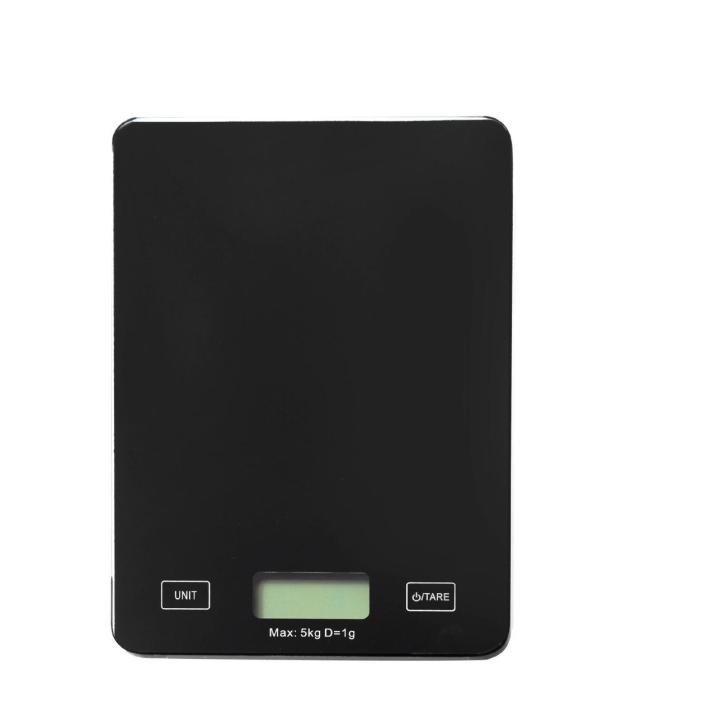 Bascula/Balanza de Cocina Digital de Alta Precisión Hasta 5 KG - Gramos y Onzas, Superficie de Vidrio Templado, Esencial para Cocinar, Hornear y Preparar Comidas, Ideal para Apartamentos y Residencias Universitarias, Pilas No Incluidas, Accesorios de Coci