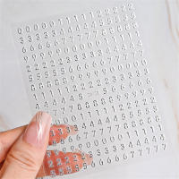 Juego De 5 Piezas De Letras Y Números 3D Adhesivos Para Uñas DIY En Oro Y Plata Decoración Para Manicura Herramientas De Accesorios De Uñas - details 1