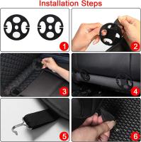 Cojín de asiento de coche con bolsillo, cojín ergonómico de espuma de memoria, cojín de asiento de coche con bolsa de almacenamiento para coche/oficina/hogar/sofá/silla de ruedas, negro (gris) - details 3