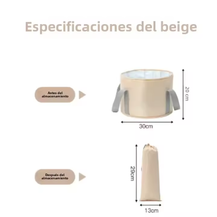 Baño De Pies Portátil Y Plegable Super Aislado Recipiente Para Baño De Pies Viaje Artificio Ambientalmente Amigable Y Sin Olor - 1
