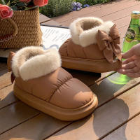 Botas De Tobillo Lindas Y Cálidas Para Mujer Con Lazo De Plush Nueva 2024 Impermeables Con Algodón Y Peluche Adecuadas Para Invierno Y Primavera - details 5