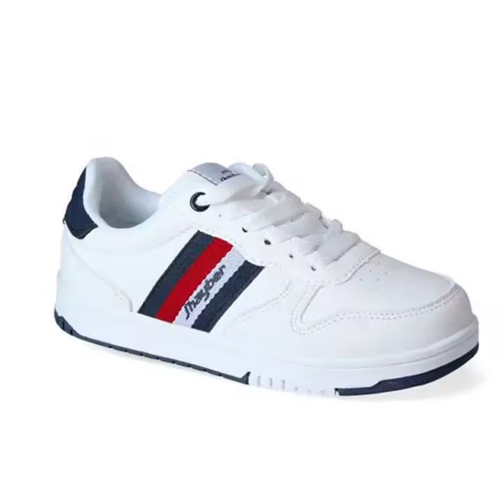 J`HAYBER CHIMET CORDONES ZAPATILLAS NIÑO BLANCAS COLEGIALES VUELTA AL COLE UNIFORMES - 1
