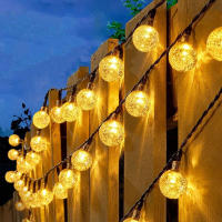Luces Solares De Cristal Con 8 Modos Para Decoración De Navidad Y Exterior Cadena De Luces Faeiritas De 5M/7M/12M Garlands LED - details 1