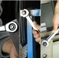 Llave De Eje Doble LAOA Llave De Abrazadera Combinada Multifuncional Antideslizante Hecha De Acero Crimén-vánado Taiwanes - details 10