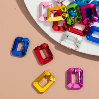 20pcs Cuentas De Acrylico Metálico Para Hacer Pulseras Collares Y Aretes Colorido Ovalado 21x28mm Accesorios De Joyería DIY - details 8