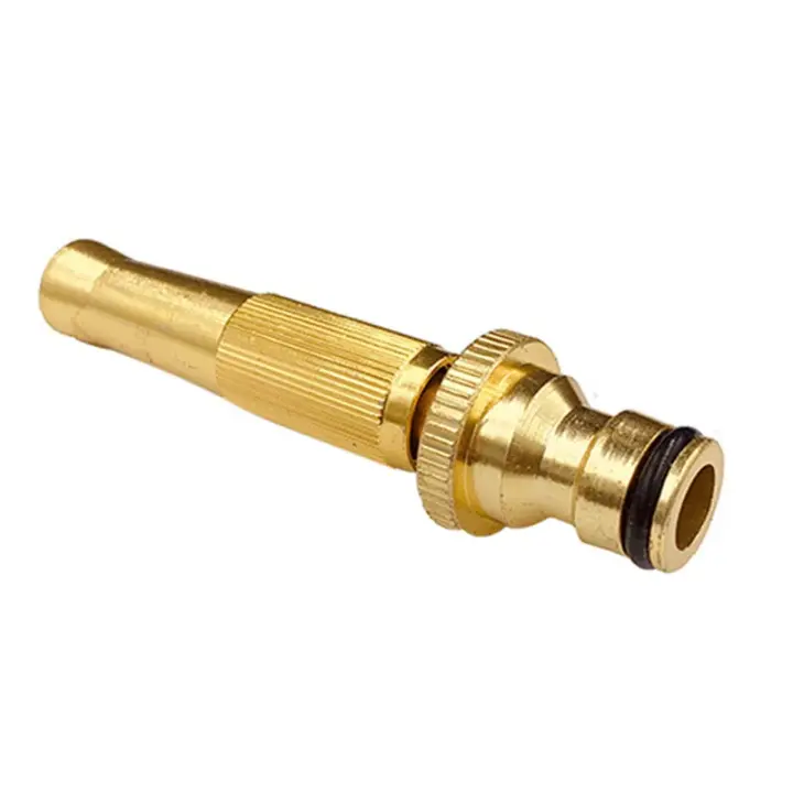 Pistola De Agua De Latón Con Conector Rápido Para Jardín Regulador De Presión Ajustable Herramienta De Jardinería Con Patrón Variable - 1
