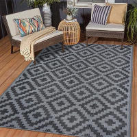 Manta de picnics Alpbras de doble cara, alfombras de paja de plástico, alfombras Modernos, alfombras grandes y alfombras para Exterior para vehículos Creativos, patios, Terrazas, picnics, campings. - details 3