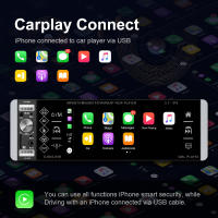 Podofo Reproductor Multimedia Para Coche 1 Din CarPlay MP5 Android Auto Stereo Bluetooth FM RDS Con AI Voice Control 5.1'' Pantalla - details 1
