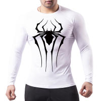 Camiseta Deportiva De Secado Rápido Para Hombres Con Estampado De Araña Camiseta De Compresión Para Gimnasio Y Running Camiseta Básica Antirrash - details 13