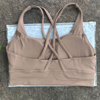 Sujetador De Gimnasia Para Mujer En Color Sólido Con Espalda Cruzada Y Almohadillas De Pecho Material Suave Para Yoga Fitness Y Ejercicio - details 10