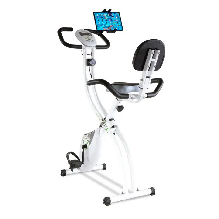 Tecnovita Bicicleta Estática Back Fit YF91H con Soporte para Smartphone/Tableta y Ajuste de Altura del Sillín - 1