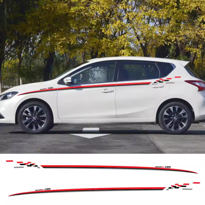 Pegatinas Del Cuerpo De Coche Para Nissan Qashqai Almera Tiida Juke X-trail Nismo Adhesivos Deportivos Para El Parachoques Accesorios De Tuning Para Coche - 1