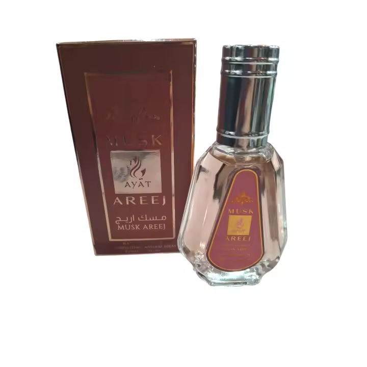 Perfume arabe de mujer Musk areej Ayat 50ml, Fragancia femenina Musk de50ml, Colonia oriental pequeña  tamaño bolso 50ml,Dulce,fresca 50ml ,NOVEDAD - 1