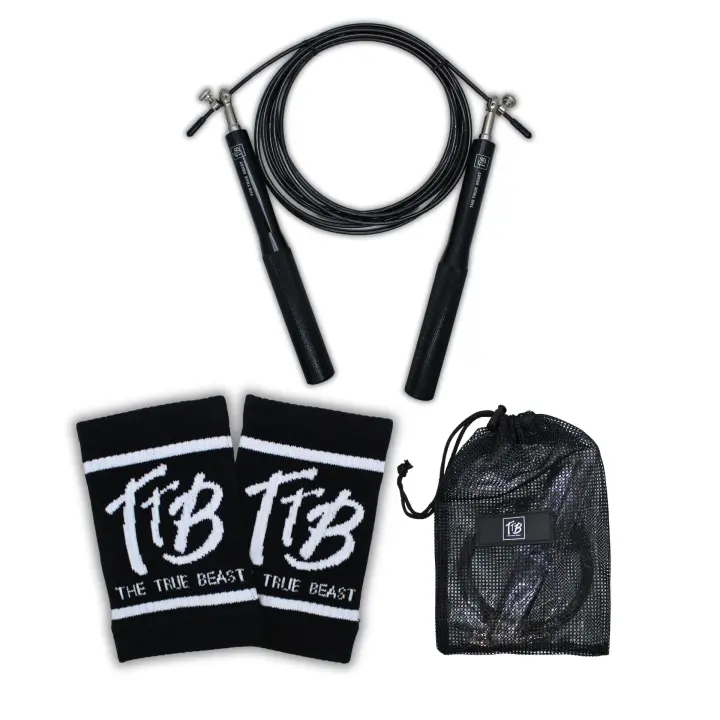 THE TRUE BEAST PACK Combo Muñequeras Sudor Blanco y Negro - Alta Absorción del Sudor - 1