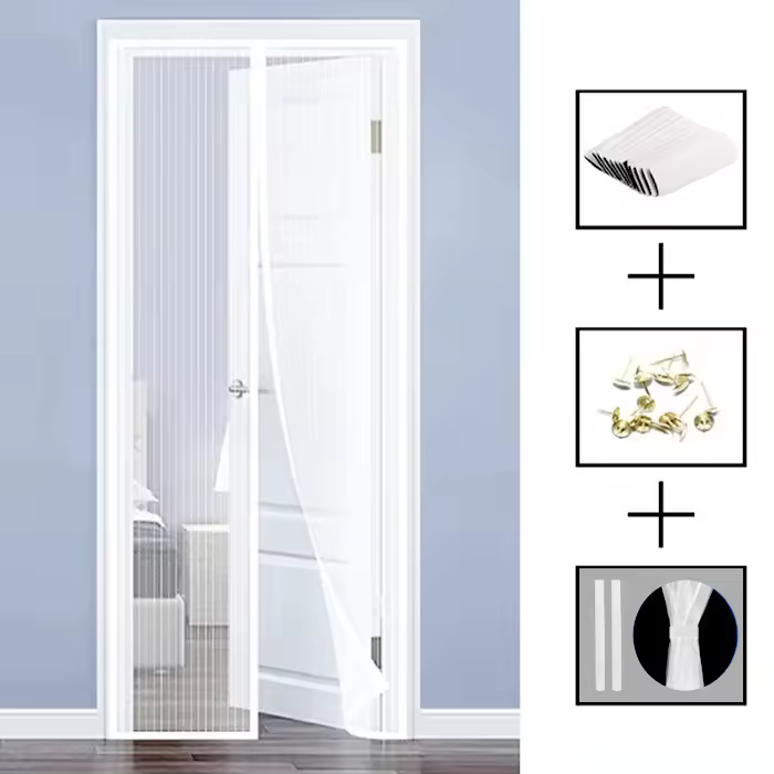 Mosquitera magnética para Puerta, mosquiteras paraventuras, Cortina de Malla, Puerta Corredera plegable - 1