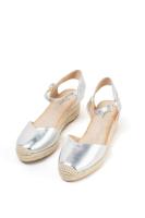 Lyla Wang Sandalias doradas con cuña de esparto: estilo veraniego con correa ajustable, comodidad y elegancia para cada ocasión - details 3